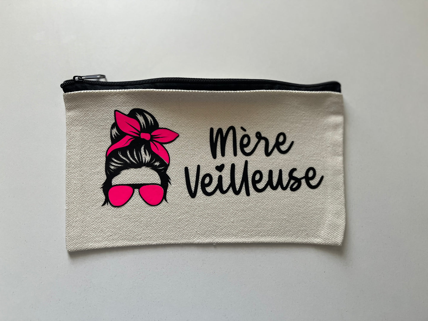 Trousse de maquillage en coton "mère veilleuse"