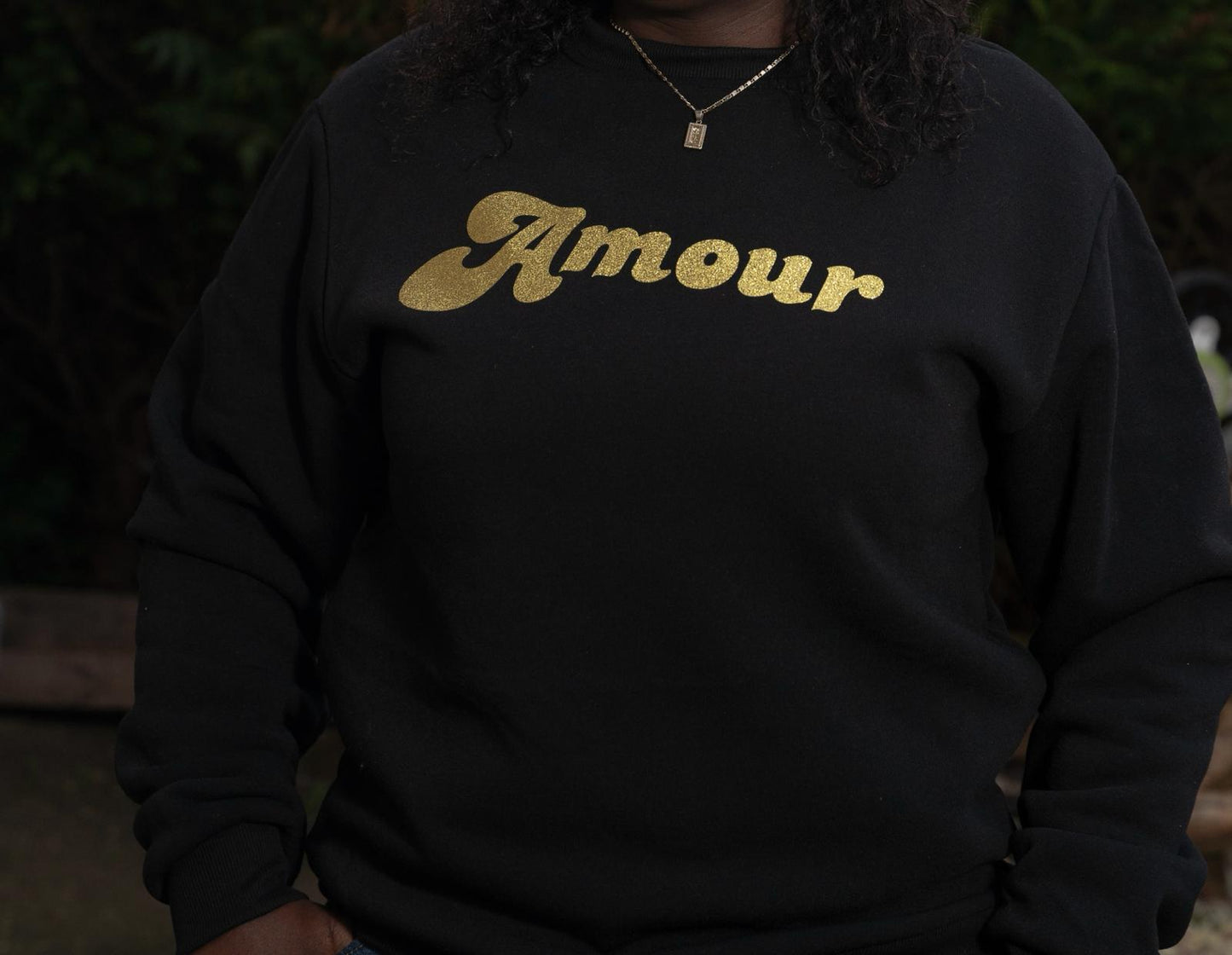 PULL-SWEAT noir "Amour"