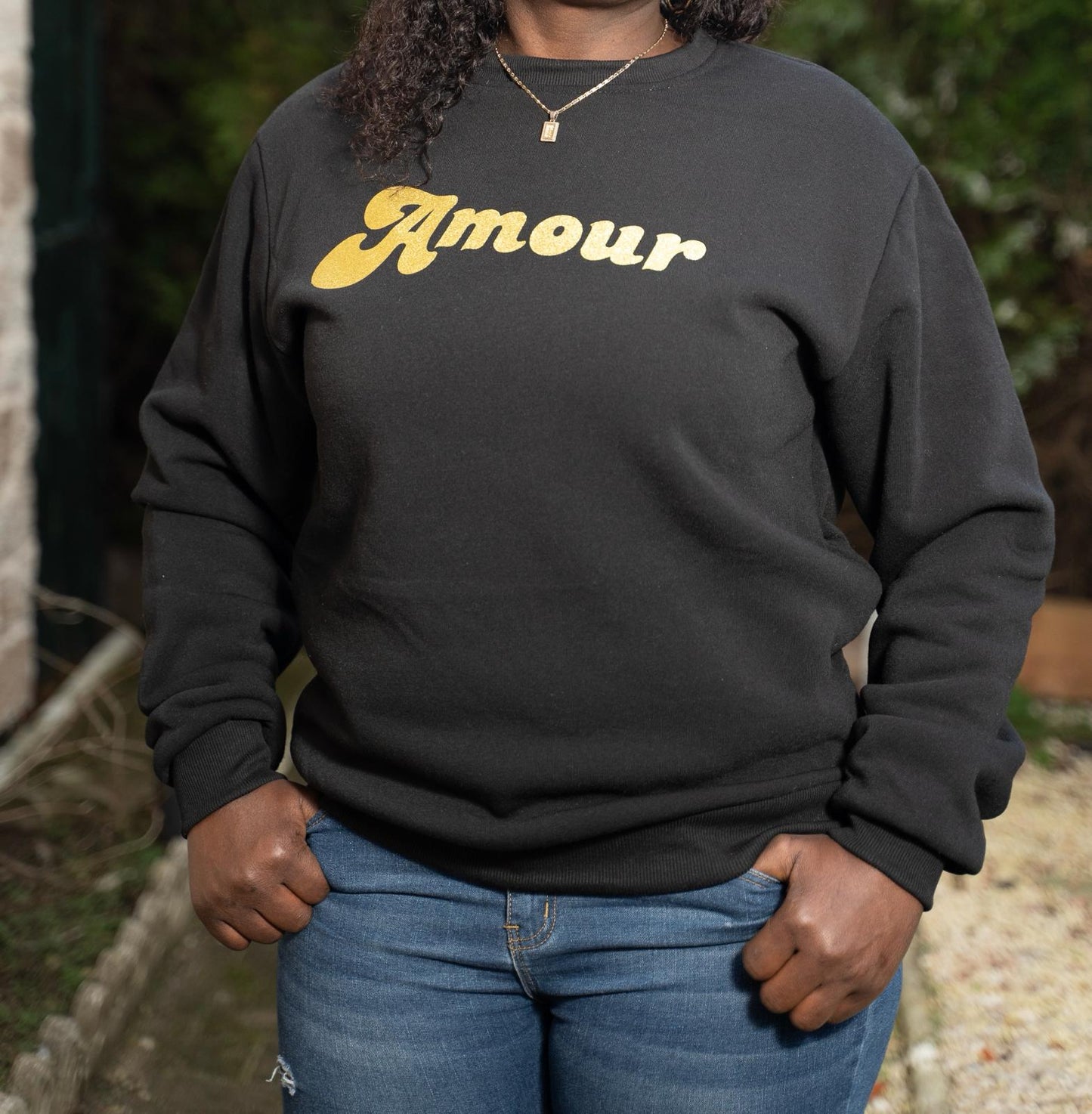 PULL-SWEAT noir "Amour"